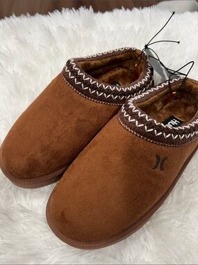 Hurley Men's Chestnut Brown Suede Slip-On Mules